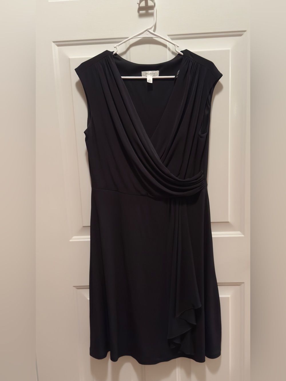 Dress Barn Wrap Style Black Womens Dress 14